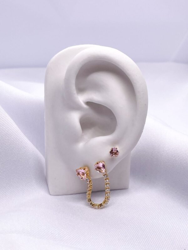 Trio riviera com coração rosa