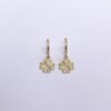 Argola click trevo ouro 18k