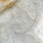 Pulseira pingente coração 925