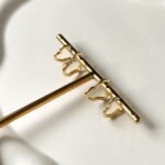 Dupla de argola click coração delicado dourado