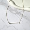 Colar longo minimalista ouro 18k