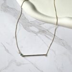 Colar longo minimalista ouro 18k