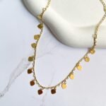 Choker plaquinhas corações