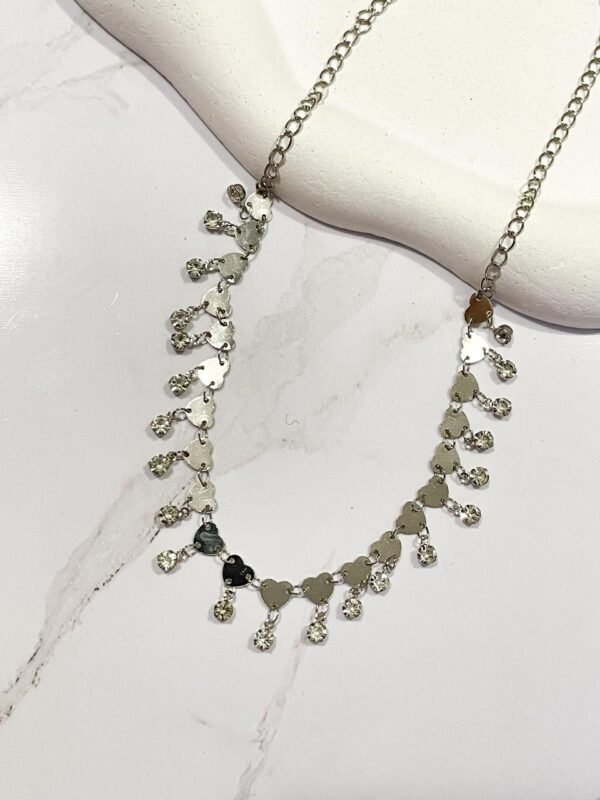 Choker corações com cristais