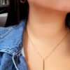 Colar minimalista luxo ouro 18k - Imagem 2