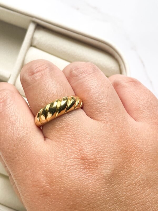 Anel croissant ouro 18k - Imagem 3