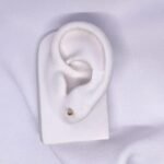Brinco bolinha unisex ouro 18k