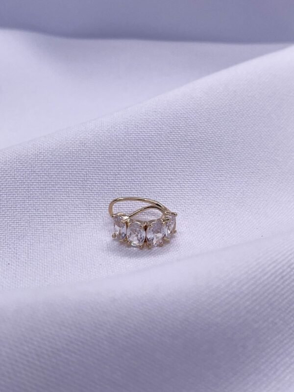 Piercing fake cristais luxo ouro 18k - Imagem 2