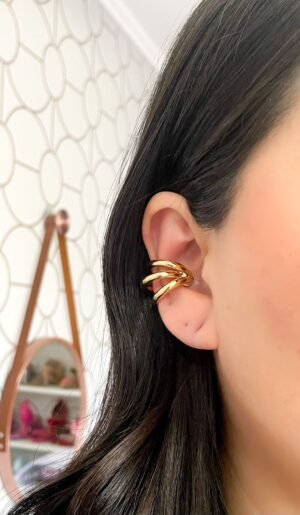 Piercing fake tubo 3 fios ouro 18k