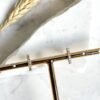 Brinco palito cravejado ouro 18k