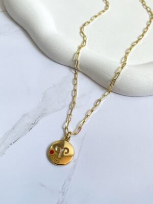 Colar signo áries ouro 18k