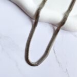 Choker snake 6mm ródio branco
