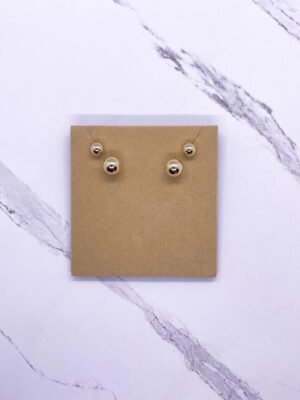 Dupla de esfera G e M ouro 18k
