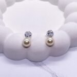 Brinco cristal e pérola