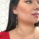 Brinco esferas luxo ouro 18k