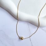 Colar esfera ouro 18k