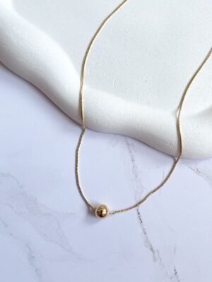 Colar esfera ouro 18k