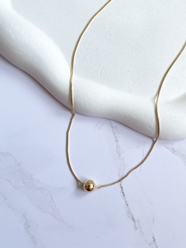 Colar esfera ouro 18k