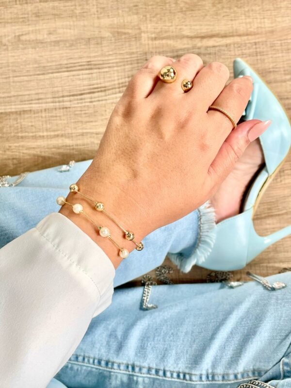 Pulseira pérolas ouro 18k - Imagem 2