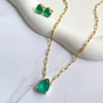Conjunto cartier pedra fusion verde