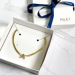Choker fita personalizada ouro 18k