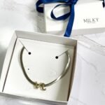 Choker fita personalizada 2 letras dois banhos