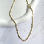 Colar elo trabalhado ouro 18k
