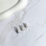 Trio argolas cravejadas 3 fileiras