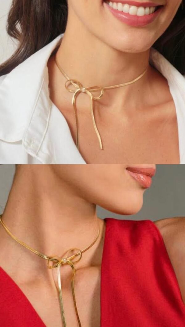 Choker laço ouro 18k - Imagem 2