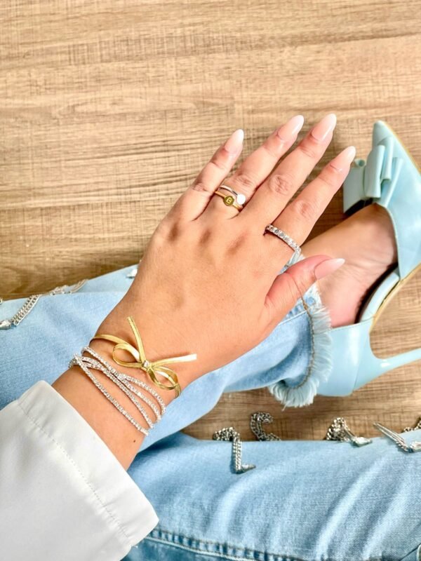 Pulseira laço ouro 18k
