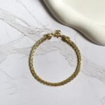 Pulseira trançada ouro 18k