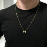 Escapulário masculino 65 cm ouro 18k