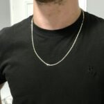 Corrente masculina elo piastrini ouro 18k