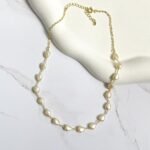 Choker pérola barroca ouro 18k