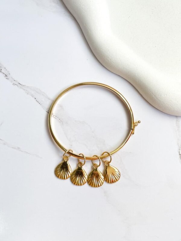 Bracelete conchas ouro 18k