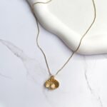 Colar concha e pérola ouro 18k
