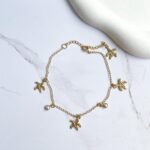 Tornozeleira mar ouro 18k