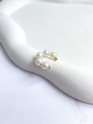 Piercing fake pérola ouro 18k