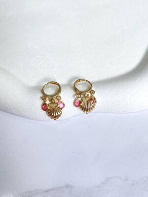 Argolinha concha ouro 18k