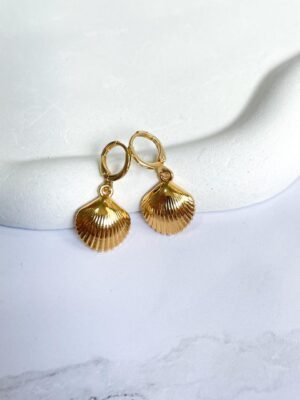 Argola concha ouro 18k