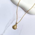 Colar concha ouro 18k