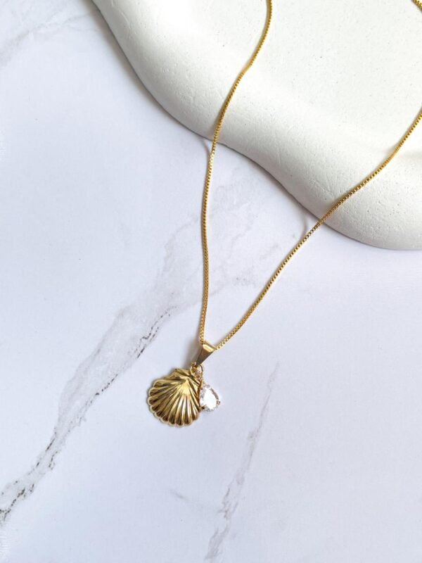 Colar concha ouro 18k
