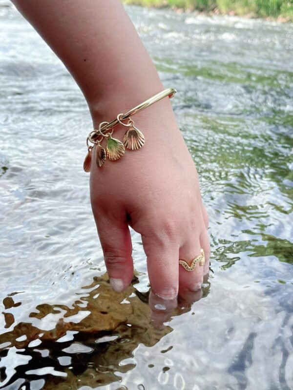 Bracelete conchas ouro 18k - Imagem 2