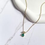 Colar menino turmalina ouro 18k