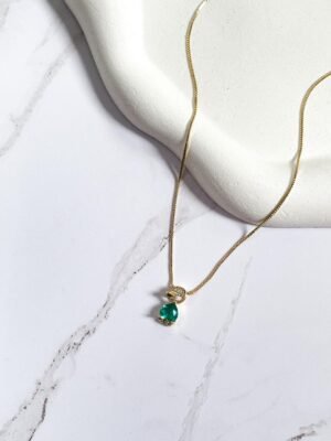 Colar menino turmalina ouro 18k