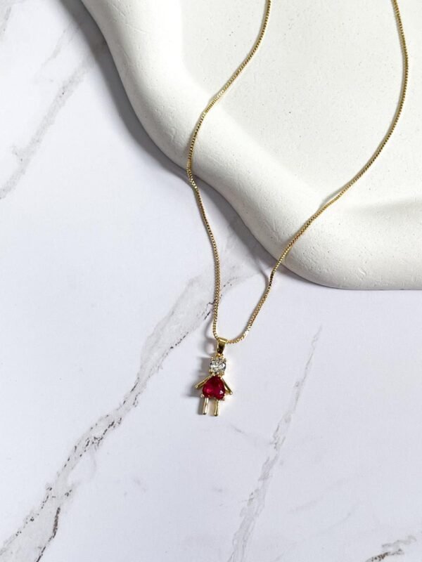 Colar filhos turmalina e pink ouro 18k - Imagem 3