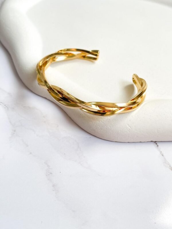 Bracelete trançado ouro 18k