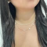 Choker mini pérolas ouro 18k