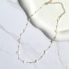 Gargantilha trevos madrepérola ouro 18k
