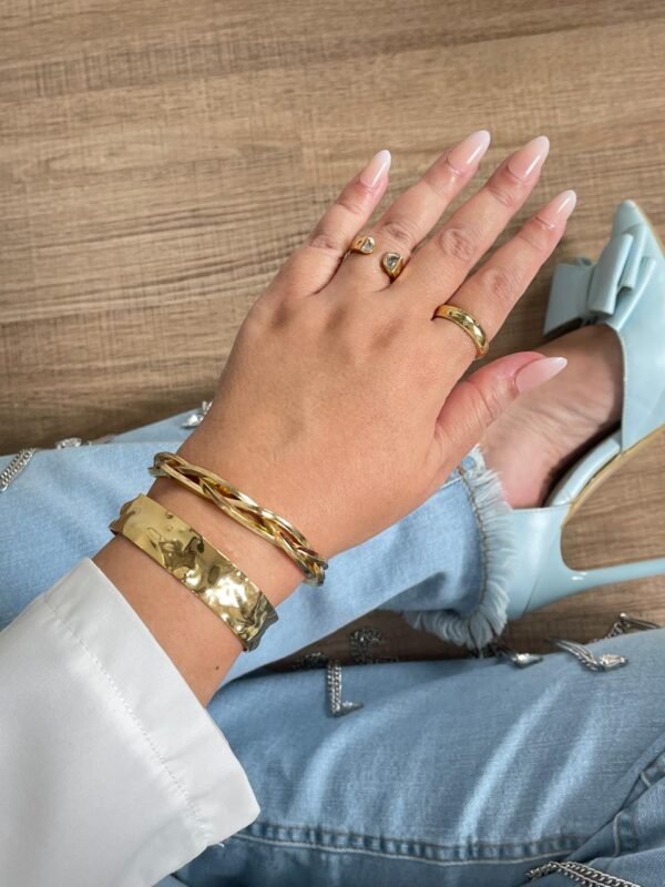 Bracelete trançado ouro 18k - Imagem 2